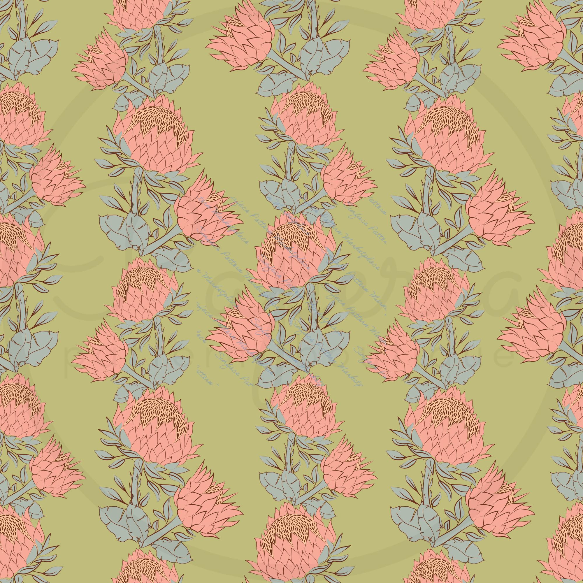 Floral Boho Seamless Repeating Pattern File for Fabric