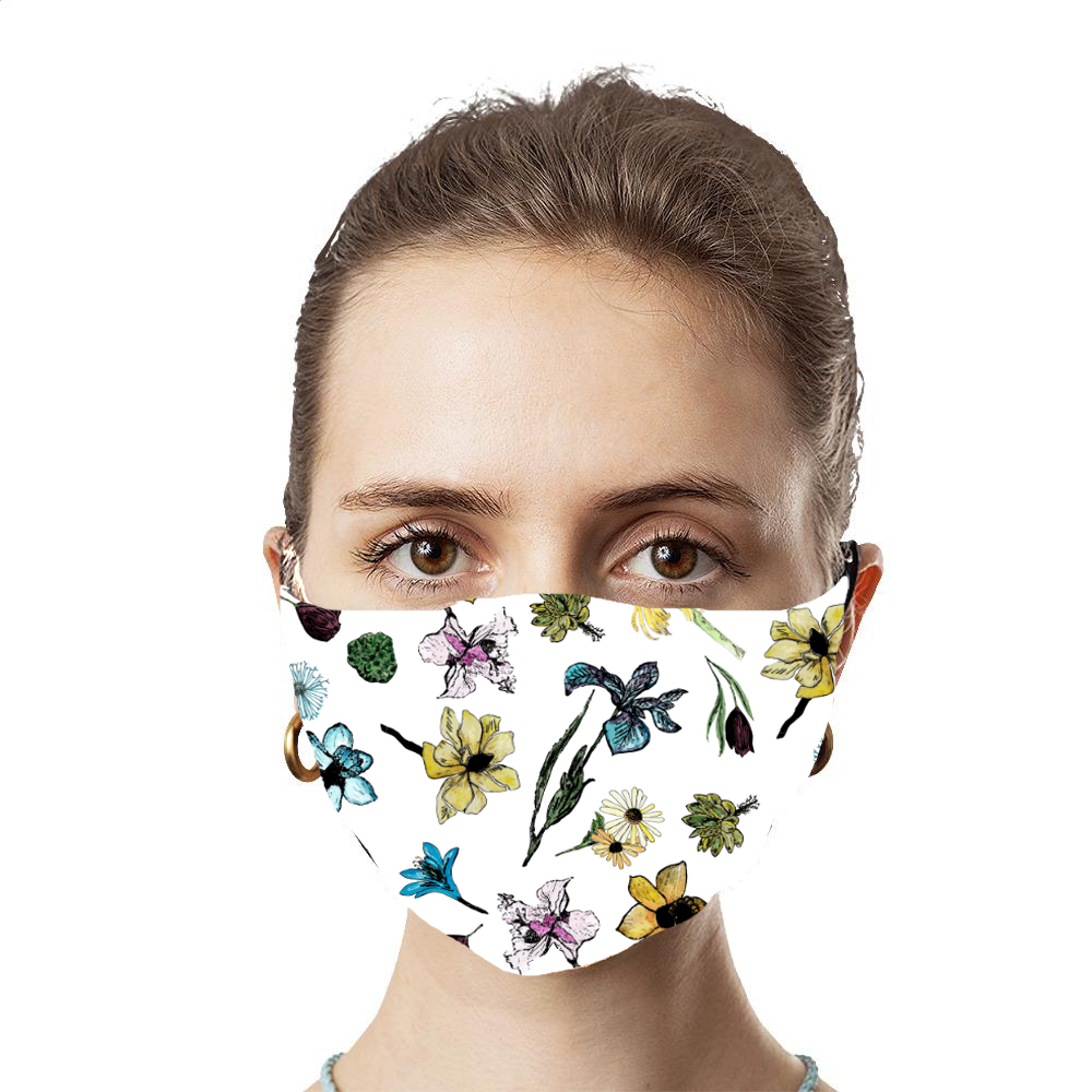 Multi Botanical Floral Silk Face Masks