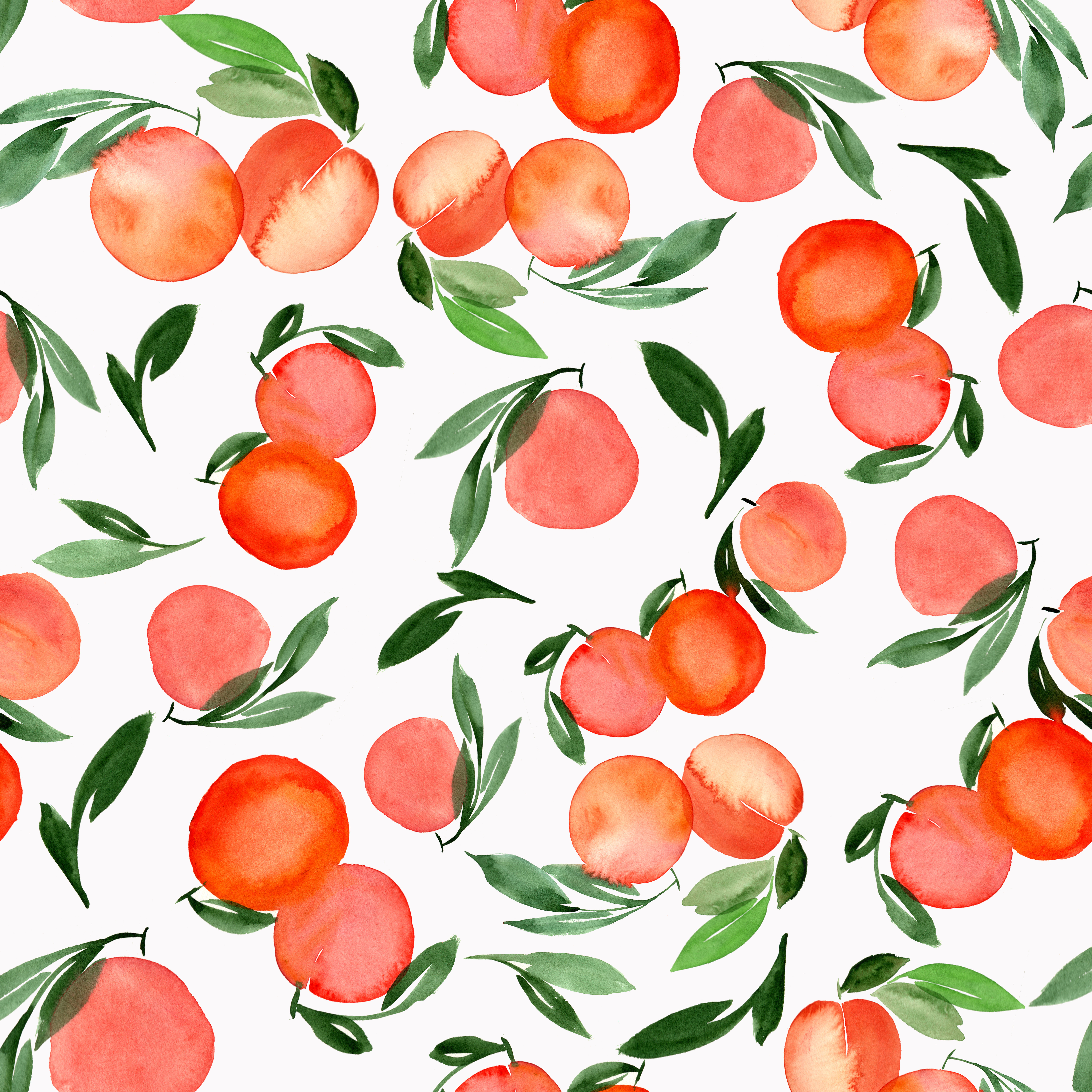 watercolor peach and orange