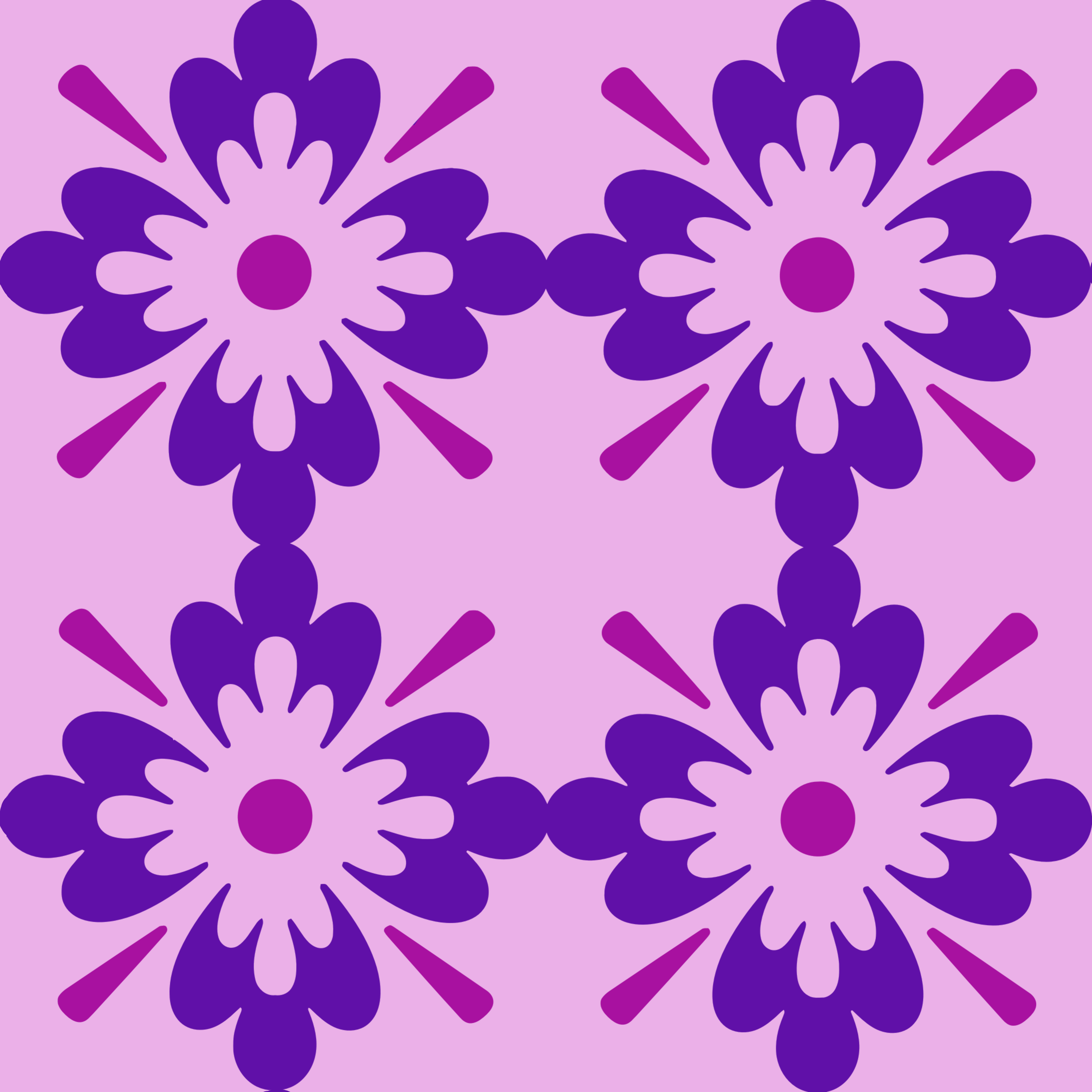 A seamless textile design featuring pink and purple flowers with intricate details and delicate petals. The design is perfect for a variety of uses, including clothing, bedding, and home decor.